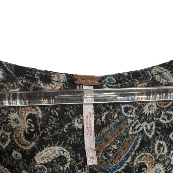 Free People NWT Lolita Peasant Blouse Top Floral Dark Combo Size XS - Picture 10 of 11